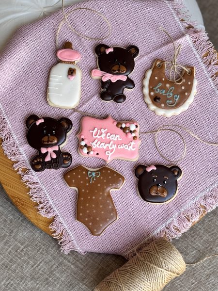 Hand-iced sugar cookies in a themed set