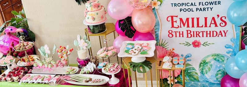 Pink & Green Dessert Table