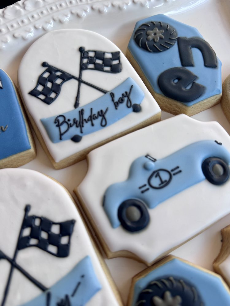 Young car driver sugar cookies.