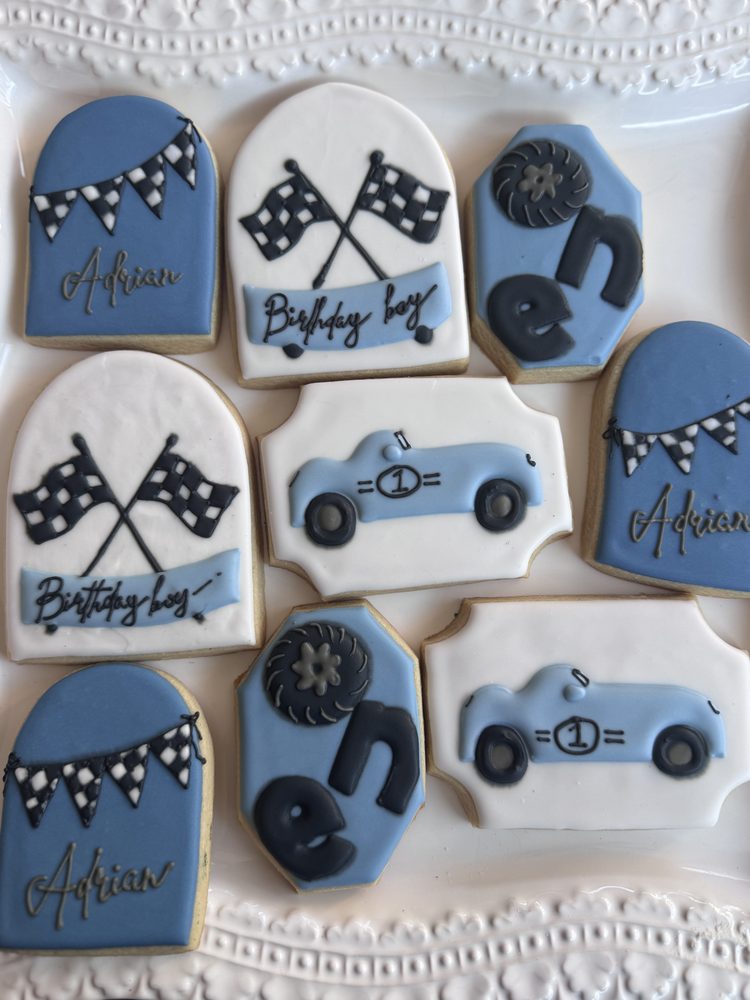 Young car driver sugar cookies.