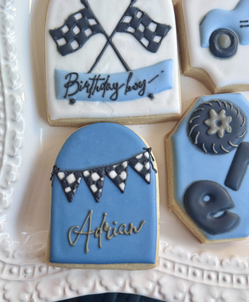 Young car driver sugar cookies.