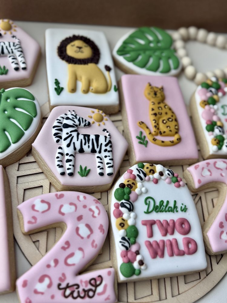 Two Wild Second Birthday Sugar Cookie Set