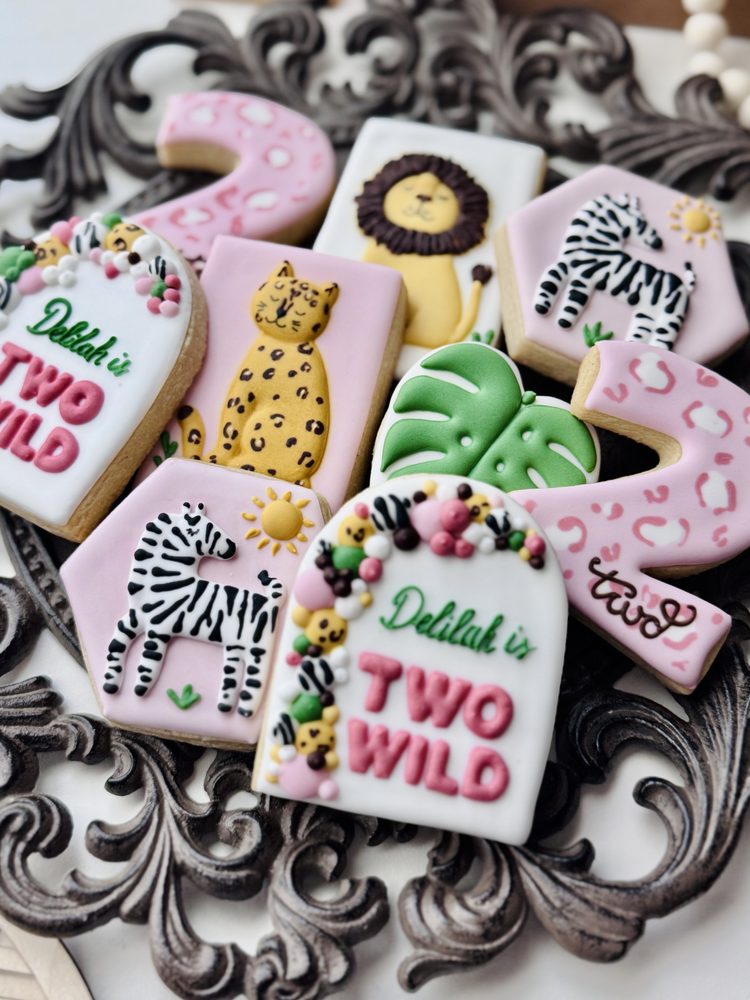 Two Wild Second Birthday Sugar Cookie Set